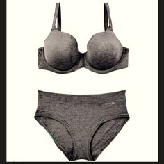 This Set Is To Feel Free, Safe And Will Be One Of Your Favorites. Made With A Delicate Design And A Lightweight Material So Soft To The Touch You Won't Even Remember You're Wearing It. Adore Me Brand, Bras 40dd And Pantie 1x, Color Gray, Sport Style (Without Rod). New With Tags Balconet Bra, Red Lace Bra, Blue Bra, Black Lace Bralette, Black Lace Bra, Adore Me, Sport Style, Racerback Bra, Black Bralette