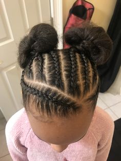 Natural Kids Hairstyles Black, Little Black Girls Braided Hairstyles For Kids Natural, Protective Toddler Hairstyles, Simple Cornrows For Kids, Hair Styles For Little Black Girls Kids, Natural Hair Braid Styles For Kids, Black Girls Hairstyles Natural Kids, Girls Hairstyles Black Kids, Kid Braid Styles Natural Hair