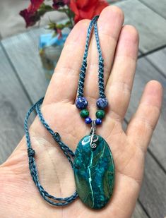 Macrame Crystal Necklace, Wrapped Gemstone Pendant, Bohemian Men's Stone Necklace, Boho Healing Crystal Jewellery Gift for Him and Her Macrame Crystal Necklace, Bohemian Men, Boho Men, Healing Crystal Jewelry, Crystal Jewellery, Boho Macrame, Macrame Necklace, Jewellery Gift, Necklace Boho