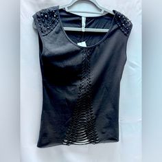 Questions? Leave A Comment Below! Rock Style Black Tops For Party, Rock Style Black Party Tops, Black Fitted Rock Style Tops, Fitted Rock Top For Alternative Fashion, Alternative Cotton Party Top, Black Rock Style Tops For Spring, Fitted Cotton Rock Style Tops, Black Rock Style Summer Top, Spring Rock Style Black Tops