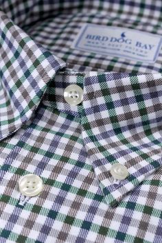 Bristol: Button Down Shirt – Collared Greens Plaid Cotton Shirt With Button Closure, Plaid Cotton Dress Shirt With Spread Collar, Fall Cotton Dress Shirt With Placket, Cotton Dress Shirt With Button Closure For Fall, Cotton Flannel Shirt With Spread Collar And Button Closure, Unstructured Green Cotton Shirt, Green Unstructured Cotton Shirt, Cotton Flannel Shirt With Button Cuffs For Work, Green Cotton Flannel Shirt With Button Closure