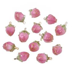 PRICES MAY VARY. Quantity: There are resin flower charms 10pcs. Sufficient quantity and diverse styles will enrich your daily life and meet your diversified needs (see product description for specific sizes) Material: This rose flower charms are mainly resin. It is not easy to fade or lose luster, and it is not easy to cause irritation to your skin. It can be used for a long time DIY Time These rose bud charms are simple and easy to operate. You can use these rose flower charms to making jewelry Acrylic Pink, Jewelry Making Earrings, Jewelry Charms Pendants, Rose Bud, Flower Rose, Making Earrings, Floral Pendant, Jewelry Making Charms, Pretty Bracelets