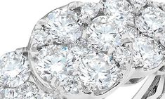 An easy-to-wear ring will add significant polish to even your most casual ensembles. Total diamond weight: 1.25ct. Color: G–H Clarity: SI1 14k-white gold/diamond Imported Diamond Guide White Diamond Ring With Vvs Clarity, Round Cut, White Diamond Ring With Brilliant Round Cut, White Diamond Ring With Brilliant Cut, White Moissanite Cluster Ring With Round Cut, White Moissanite Cluster Ring, White Vvs Clarity Round Cut Rings, White Sterling Silver Cluster Ring With Brilliant Cut, White Diamond Ring With Vvs Clarity, Heart Cut, White Diamond Ring With Vs Clarity And Round Stone