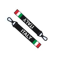 Interchangeable Zip pull with a lobster claw. SIZE:  13.5 cm x 2 cm approx Trendy Travel Bag Charm Keychain, Trendy Rectangular Keychain With Key Clip, Trendy Travel Keychains With Key Clip, Trendy Black Keychain With Key Leash, Victoria Clark, Italy Flag, Italian Bags, Key Tags, Zipper Charms