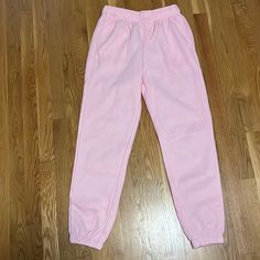 Pink Sweatpants From Amazon, Never Worn And Tags On, Size Xs High Waist Cotton Sweatpants For Winter, Pink Casual Sweatpants For Winter, Pink Wide Leg Casual Joggers, Casual Pink Wide Leg Joggers, Pink Wide Leg Joggers For Spring, Pink Wide Leg Spring Joggers, Pink Wide-leg Spring Joggers, Trendy Tapered Leg Loungewear Bottoms, Pink Stretch Sweatpants For Winter