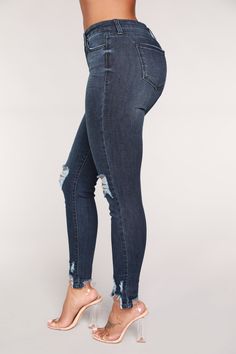 Available In Dark Denim Repreve Fabric - Made From Recycled Materials Mid Rise Stretch Denim Ankle Destruction 27" Inseam Disclaimer: Due To The Specialized Wash & Distressing Process. Each Garment Is Unique 71% Cotton. 27% Repreve. 2% Spandex Imported Curve Jeans, Ribbed Mini Dress, Womens Loungewear, Ankle Jeans, Dark Denim, Rompers Women, Denim Fashion, Sweater Shop, Recycled Materials