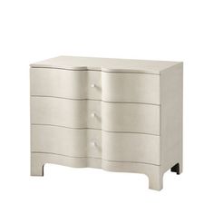 an image of a white dresser with drawers