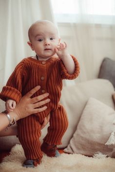 Jepha romper | burnt orange – Wolfie Kids Winter Romper, Baby Boy Quotes, Baby Shoot, Neutral Baby Clothes, Kids Fashion Trends, Rompers For Kids, Fall Inspo, Cotton Romper, Movie Nights