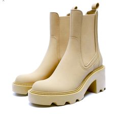 Zara Ankle Boots - Size 11 (Nwt) Color Light Beige Never Worn: Lug Sole Ankle Booties With A Platform Sole And Heel. Great With Jeans Or Maxi Dresses / Maxi Skirts. Zara Ankle Boots, Maxi Skirts, Zara Shoes, Lug Sole, Light Beige, Maxi Dresses, Ankle Booties, Color Light, Dresses Maxi