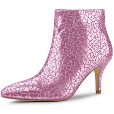 Shop Allegra K for pointed toe sparkly stiletto heel ankle boots you are looking for, get more women's stiletto heel for yourelf. Order now! Free Returns! Pink Ankle Boots, Sparkly Heels, Womens Stilettos, Faux Leather Heels, Heel Ankle Boots, Pink Heels, High Heels Stilettos, Heeled Ankle Boots, Special Design