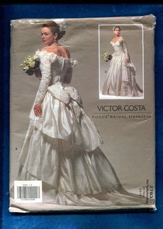 an image of a woman in a wedding dress on the cover of a sewing pattern