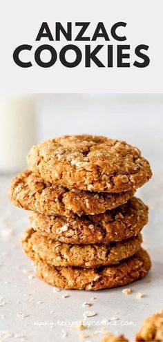 These ANZAC Biscuits are a popular biscuit (cookie) in New Zealand and Australia, dating back to World War I - they're crisp, crunchy, sweet and packed with oats.