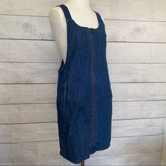 Forever 21 Denim Overall Dress Blue Denim Dress With Back Zipper, Denim Blue Denim Dress With Back Zipper, Denim Blue Dress With Back Zipper, Spring Cotton Denim Dress With Back Zipper, Medium Wash Denim Dress With Back Zipper, Casual Medium Wash Denim Dress With Back Zipper, Casual Denim Dress With Back Zipper, Forever 21 Fitted Medium Wash Denim Dress, Fitted Medium Wash Denim Dress By Forever 21