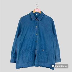 Vintage Rare BLUE Denim Chore Jacket Vintage Blue Workwear Jean Jacket Blue French Work Workers Jacket Full Button Unisex  CONDITION :- ✅GOODUSED CONDITION. ✅NO STAINS  ✅NO HOLE ITEM DESCRIPTION:- ✅SIZE: LARGE-XL ✅MATERIAL : COTTON ✅THIS USED & VINTAGE ITEMS, SO DON'T EXPECTED IT TO BE LIKE NEW CONDITION!! MEASUREMENT: ✅ARMPIT TO ARMPIT : 24 INCH ✅LENGHT NECK TO : 28 INCH  ✅SHOULDHER : 19 INCH ✅SLEEVE: 21 INCH PLEASE REFER PHOTO BEFORE ORDER √ALL MEASUREMENTS ARE TAKEN WITH THE GARMENT FLAT ON THE GROUND √WE SHIP BY POST VIA MALAYSIA INTERNATIONAL REGISTERED/SIGNED FOR WITH TRACKING NO. TRACKING NUMBER WILL BE GIVEN. √THE PARCEL WILL BE ARRIVE WITHIN 10-14 WORKING DAYS OR MORE DUE TO THE LOCATION & CUSTOMS CLEARINGS. √BUYER DON'T HESITATE TO ASK ME IF ANY INQUIRY ABOUT ITEM BEFORE PURCHASI Washed Blue Long Sleeve Utility Jacket, Denim Blue Button-up Utility Outerwear, Medium Wash Long Sleeve Utility Jacket For Work, Utility Long Sleeve Denim Jacket For Work, Denim Blue Button Closure Jacket For Work, Long Sleeve Utility Denim Jacket For Work, Workwear Denim Jacket With Button Closure, Denim Jacket With Button Closure For Work, Washed Blue Button-up Outerwear For Work