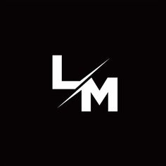 the letter lm is made up of two letters, one white and one black