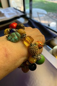 To celebrate Hispanic Hertiage month, l came across this multi cultural vintage "festival bracelet".  Measures 7 1/2" around & has a little stretch also. The width is 1 1/2".  A special discount, across the board for 30% discount offered to bring us into fall.  Starting September 20, 2021, for 1 month and a total purchase of $40 or more.  Get some early shopping done. You will need to write down the code which is; SPOCT30. The last day will be October 20, 2021. Should there be any questions, please reach out to me.  Thank you, Jean Remmel  #DJPlusMore#...Etsy  or  remmeljean064@gmail.com. Processing and turn around time is 24 hours. Then to shipping. If shipped in US, time is 1-2 days. So if purchased on a Monday it would be received either Wednesday afternoon or Thursday morning ((excludi Bohemian Beaded Bracelets For Festivals And Gifts, Spiritual Hand-strung Stretch Bracelet For Festivals, Traditional Hand-strung Stretch Bracelet For Festivals, Colorful Festival Bracelets, Multicolor Bohemian Bracelet For Festivals, Hand-strung Bohemian Stretch Bracelet, Multicolor Bohemian Bracelets For Festivals, Bohemian Multicolor Bracelets For Festivals, Multicolor Bohemian Beaded Bracelets For Festivals