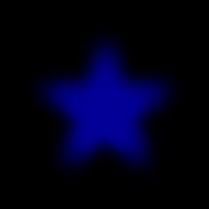 a blurry image of a blue star in the dark