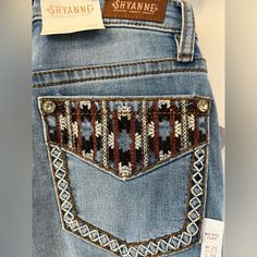 Flare, Detailed Pockets New With Tags, Size 28x34 Jeans Western, White Flared Jeans, Super Flare Jeans, Riding Jeans, Dark Wash Flare Jeans, Khaki Jeans, Boho Cowgirl, Southwestern Print, White Flares