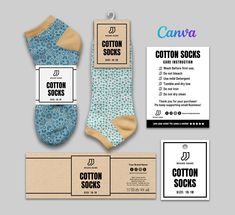 "Why this listing amongst others? This is Perfect Printable Label for Socks Products. Created and Curated to help you to your socks business! Easy to Follow, Easy Access and Editable at Canva! You can personalize it with your own logo and brand name. 8 Socks Labels From Wrap Labels to Fold over label Tags and Thank you Care Card! Each Template has Plain white and Kraft Paper Background!  8 Templates that is worth every penny specially if you're starting to build your Socks Business! Technically What will you get: 1 PDF Canva Link access of the following templates:  9\" x 2\" inches wrap label  6.125\" x 2\" inches fold over label  10\" x 3.5\" inches wrap label  9\" x 3\" inches fold over label  4.25x5.5 Socks Thank You Care Card Template  2x3.5 Socks Tag Med Template  3x3.75 Socks Tag Lar Socks Label Design, Sock Packaging Design, Packaging Socks, Sock Label, Socks Packaging, Editable Labels, Canva Tutorial, Care Card, Label Templates