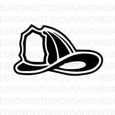 a black and white fireman's hat with the word brownstudious on it