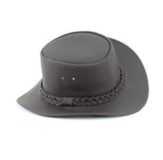 Our smooth leather cowboy hats are made of genuine cowhide leather. This beautifully handcrafted hat is made with fine craftsmanship and materials. Any scars, wrinkles or other subtle variations are characteristics of natural leather and do not affect its strength or quality. The crown of the had also boasts a matching braided hat band. Use the strap for windy days or to keep it around your neck while traveling so you won't lose it. Please refer to the measurement chart photo for sizes. Brim Len Cowboy Hat Brown, Aussie Style, Brown Cowboy Hat, Leather Cowboy Hats, Western Hat, Western Hats, Measurement Chart, Hat Band, Leather Wristlet