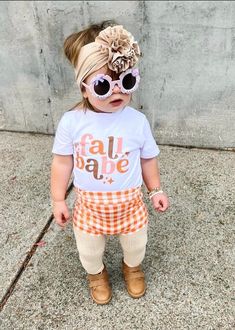 Baby Girl Fall Babe Set | Lennon + Sage Co Playful White Bottoms For Fall, Cute Cotton Bottoms For Fall, Casual Fall Playtime Bottoms, Casual Fall Bottoms For Playtime, Cute Fall Bottoms For Playtime, Playful Fitted Bottoms For Fall, Cute Fall Playtime Bottoms, Pumpkin Headband