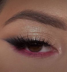 Pink Underline Makeup, Pink Easy Makeup Looks, Girly Makeup Looks Pink, Hoco Makeup Ideas Pink, Easy Prom Makeup Looks, Pop Of Pink Eyeshadow, Pink Valentines Outfits For Women, Pink Makeup Looks For Brown Eyes, Hoco Makeup For Pink Dress