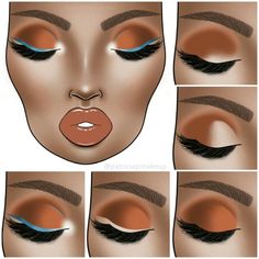 Pictorial Makeup, Colorful Eye Makeup Tutorial, Makeup Steps, Makeup For Black Skin, Makeup Tutorial Eyeshadow, Eye Makeup Steps