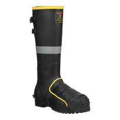 For superior protection on rough landscape, use this Tingley Sigma waterproof non-slip steel toe metatarsal boot. Designed to mitigate injuries from uneven terrain, this boot is great for mining, manufacturing, and construction. This boot features a floating metatarsal guard to alleviate impact, providing flexible protection and a comfortable fit when bending, kneeling, and crawling.    The internal ankle support system and the 16" tall snug fit design help prevent rolled ankles, while the polyu Industrial Clothing, Ankle Support, Quick Release Buckle, Support System, Design Help, Bending, Snug Fit, Floating, Comfort Fit