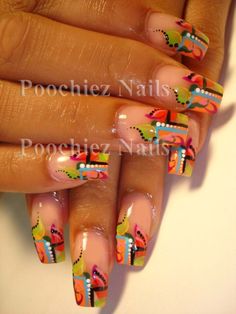 Freestyle Nails, Fancy Nail Art, Abstract Nails, Diva Nails, Long Nail Designs, Dope Nail Designs, Pretty Nail Designs, Colorful Nail Designs, Beautiful Nail Designs