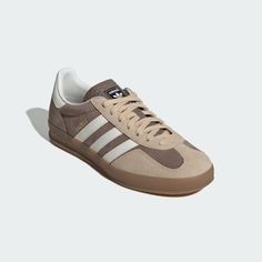 adidas Gazelle Indoor Shoes - Brown | Free Shipping with adiClub | adidas US Brown Adidas, Adidas Gazelle Indoor, Long Tee Shirts, Adidas Originals Gazelle, Indoor Shoes, Duffel Bag Backpack, Cloud White, Clarks Originals, Long Sleeve Tee Shirts