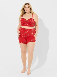 Retro Ultra High Rise 3.5 Inch Swim ShortRetro Ultra High Rise 3.5 Inch Swim Short, CELESTIAL SPACE RED Swimwear With Shorts, Plus Size Teen, Swim Short, Swim Wear, Matches Fashion, Plus Size Swimwear, Swim Shorts, Upf 50, Bathing Suit