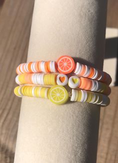 Summer Citrus Themed Set 🍊🍋 Clay Bead Bracelets *Sold as set of 3* Clay Bead Bracelet Ideas Summer Preppy, Clay Beads Ideas, Cute Beaded Bracelets, Clay Bead Bracelets, Clay Bead, Preppy Summer, Bracelet Ideas, Bead Bracelets, Clay Beads