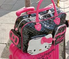 Great shopping ideas for KUROKI Black PVC Dufflebag Bow Handbag Cute Luggage Duffle Suitcase, Bags Vacation Capsule, Teacher Work, Cute Luggage, Kitty Cartoon, Festival Chic, Hello Kitty Bag, Y2k Accessories, Kawaii Sanrio, Hello Kitty Cartoon