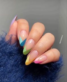 Nail Arts, Colourful Nails, Trending Nails, Colorful Nails, Short Acrylic Nails Designs, Manicure Y Pedicure, Stylish Nails Art, Pretty Acrylic Nails