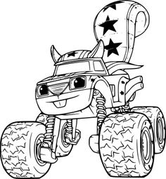 a cartoon character from the disney pixama movie cars coloring page with stars on it