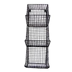 three wire baskets stacked on top of each other