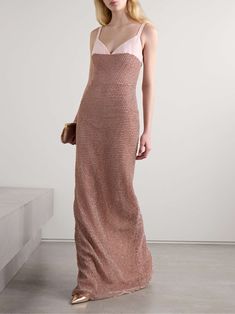 Crepe Gown, Georges Hobeika, Sports Trousers, Pink Tulle, Swimsuit Dress, Knitwear Tops, Embellished Dress, Denim Jumpsuit, Beauty Sets