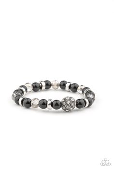 A refined collection of polished black beads, smoky crystal-like beads, shimmery silver accents, and a white rhinestone encrusted bead are threaded along a stretchy band around the wrist for a timeless look. Sold as one individual. P9RE-BKXX-259XX Paparazzi Accessories Jewelry, Smoky Crystal, Paparazzi Accessories, Black Bracelets, White Rhinestone, Stretchy Bracelets, Paparazzi Jewelry, Silver Accents, Black Pearl