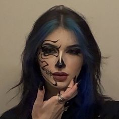 Teknik Makeup, Halloweenský Makeup, Drag Make-up, Cute Halloween Makeup, Skeleton Makeup, Halloween Makeup Pretty, Halloween Makeup Inspiration, Swag Makeup