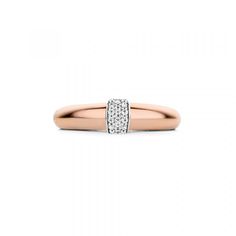 Ti Sento Milano Sterling Silver with 18k rose gold Plating Clear Cubic Zirconias One year warranty.