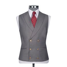 Package Includes: 1 x Jacket - 1 x Waistcoat - 1 x Pant

Experience elegance with the Hand Pick Stitch Grey Suit from Andre Emilio. This suit features 120s fabric, silk lining, and a solid pattern. It includes golden brass buttons, half-canvas construction, a pick stitch peak lapel jacket with 3 diagonal pockets, a double-breasted waistcoat with 6 buttons, and flat front trousers with 2 back pockets and zip closure. Enjoy the best price and free shipping for this premium, all-season suit that combines quality and style.

 	Fabric: 120s
 	Lining Fabric: Silk
 	Pattern: Solid
 	Buttons: Golden Brass
 	Construction: Half Canvas
 	Seasonality: All Season
 	Jacket: Pick Stitch Peak Lapel, 3 diagonal Pocket
 	Waistcoat: Double Breasted With 6 Button
 	Trouser: Flat front, 2 Back Pockets, Zip Clo Tailored Semi-formal Blazer With Gold Buttons, Tailored Blazer With Gold Buttons And Notch Lapel, Elegant Three-piece Suit With Buttons For Office, Luxury Fitted Blazer With Gold Buttons, Business Blazer With Gold Buttons And Suit Collar, Elegant Suits With Gold Buttons For Semi-formal Occasions, Elegant Semi-formal Suits With Gold Buttons, Tailored Blazer With Gold Buttons And Lapel Collar, Luxury Outerwear With Notch Lapel And Gold Buttons