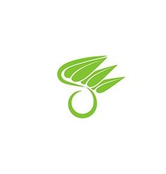 a green leaf logo on a white background