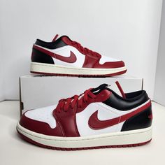 Air Jordan 1 Low Size 6 Women White/Gym Red-Black-Sail Sku: Dc0774-160 100% Authentic Brand New With Box (Box Has No Lid) Any Questions? Make Sure To Ask Price Firm Casual University Red Lace-up Jordan Shoes, Sporty Jordan Low-top Shoes With Red Sole, Sporty Jordan Shoes With Red Sole Low-top, Sporty Low-top Jordan Shoes With Red Sole, Casual Jordan Shoes In University Red Lace-up, Casual Low-top Jordan Shoes With White Sole, University Red Low-top Jordan Shoes, Red Low-top Custom Sneakers For Light Sports, University Red Low-top Jordan Shoes With Branded Insole