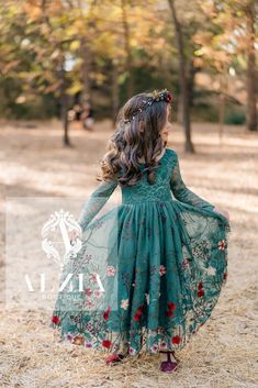 Teal Flower Girl Dress , Embroidery Teal Winter Flower Girl Dress , Special Occasion Teal Toddler Dress by AlziaDresses on Etsy Winter Flower Girl Dress, Winter Flower Girl, Dream Flower, Winter Color Palette, Teal Flowers, Dress Embroidery, Flower Girl Dress, Scalloped Lace, Embroidery Dress