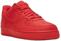 Nike Air Force 1 Casual Streetwear With Embossed Logo, Classic Red Sneakers With Perforated Toe Box, Nike Air Force 1 In University Red For Streetwear, Red Low-top Sneakers With Embossed Logo, Nike Air Force 1 With Red Sole For Streetwear, Nike Air Force 1 Low-top Red Sole For Streetwear, Red Basketball Shoes For Sports, Red Basketball Shoes With Perforated Toe Box, High-top Nike Air Force 1 With Embossed Logo