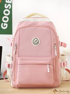 BirdinBag - Efficient High School Backpack for Girls with Reducing Burden Function, Perfect for College Students High School Backpack, School Bag College, College Bags, Pink Backpack, School Backpack, Classic Backpack, Girl Backpacks, School Backpacks, College Students