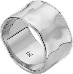 Modern Twist Wide Band Rings With Polished Finish, Modern White Gold Jewelry With Wide Band, Modern White Gold Wide Band Jewelry, Modern White Gold Wide Band Ring As Gift, Modern White Gold Wide Band Ring For Gift, Modern White Gold Open Band Wide Ring, Modern White Gold Wide Band Ring Gift, Modern White Gold Wide Band Ring In Sterling Silver, Modern White Gold Dome Ring With Open Band