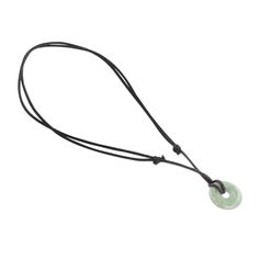 A beautiful jade pendant hanging from a cotton cord for a casual look. The Guatemalan duo Ruben and Gilda Perez work together to create new and innovative designs, giving the cord an adjustable length to fit the wearer with ease. Jade Cotton Cord Sliding knot 13.5 Inches Adjustable Due to the handmade nature of this product, exact color and pattern of stone may vary. Casual Adjustable Necklace With Round Pendant, Casual Adjustable Round Pendant Necklace, Casual Adjustable Necklace With Sliding Knot, Casual Adjustable Necklaces With Sliding Knot, Adjustable Green Necklace With Waxed Cord, Adjustable Green Waxed Cord Necklace, Casual Adjustable Jewelry With Round Pendant, Green Waxed Cord Jewelry With Sliding Knot, Green Adjustable Jewelry On Waxed Cord