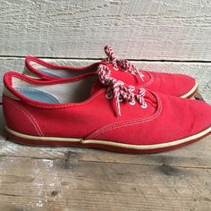 60s Super Jeepers red canvas sneakers Made by Sears Red and white laces Size 8 sole 10.25 x 3.25 Condition - good vintage Retro Canvas Sneakers With Laces, Retro Spring Canvas Shoes, Red Lace-up Canvas Sneakers, Vintage Lace-up Sneakers With Rubber Sole, Vintage Red Sneakers With Vulcanized Sole, Red Vintage Sneakers With Vulcanized Sole, Retro Lace-up Canvas Shoes With Rubber Sole, Retro Red Lace-up Sneakers, Red Retro Lace-up Sneakers